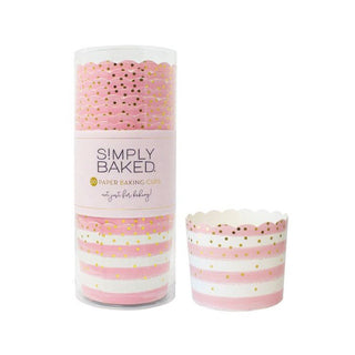 Baking Cups, Large Pink Confetti - La Cuisine