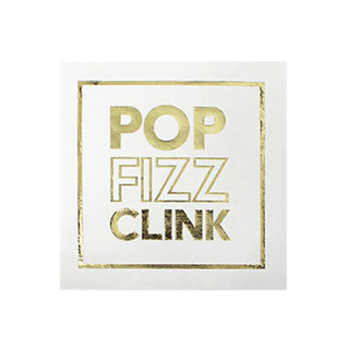 New Years Pop Fizz Clink Cocktail Napkin - La Cuisine