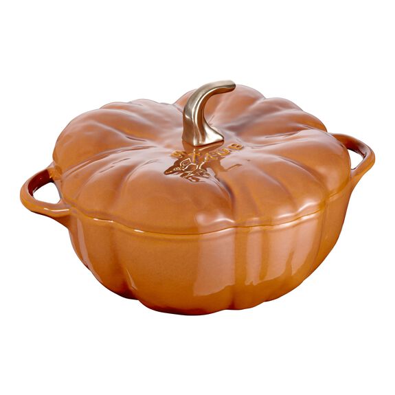 5.5 QT Pumpkin Dutch Oven - Burnt Orange w/Brass Knob – La Cuisine