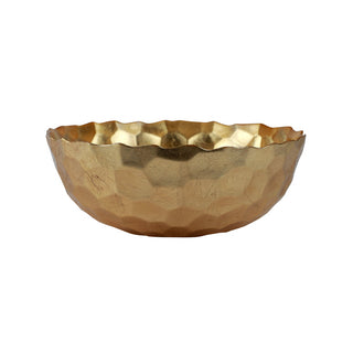 Rufolo Glass Gold Honeycomb Large Bowl - La Cuisine