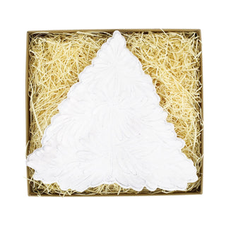 Lastra Holiday White Figural Tree Small Plate - La Cuisine