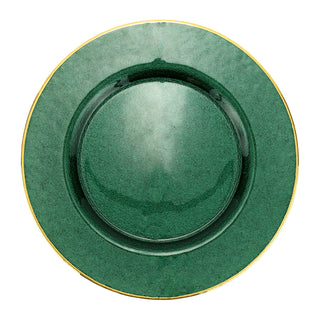 Metallic Glass Emerald Service Plate/Charger - La Cuisine