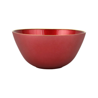 Metallic Glass Ruby Deep Bowl - La Cuisine