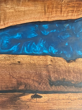 12x16" Charcuterie Board, Blue Epoxy - La Cuisine
