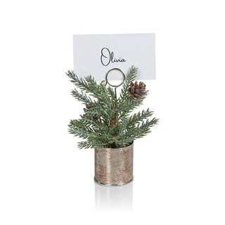Pine in Silver Bucket Place Card Holder - La Cuisine