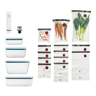 Fresh & Save Glass (La Mer) Vacuum Starter Set - 16 PC - La Cuisine