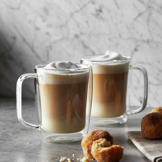 Cafe Roma Double Wall Latte Mug - 15 oz, set/2 - La Cuisine