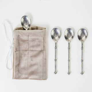Tavola Appetizer Spoon Set of 4 with Pouch - La Cuisine