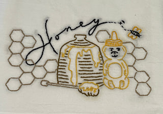 Embroidered Flour Sack Towel - La Cuisine